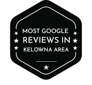 Most Google reviews in the Kelowna Area badge
